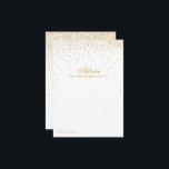Tarjeta De Consejos La colección de Bodas Glam Gold Confetti<br><div class="desc">Añada un toque de glam a su boda con estas tarjetas de consejo de confeti dorado. El diseño, sencillo pero elegante, permite a los clientes escribir una nota de consejo para que puedan leer en los próximos años. La redacción es fácil de personalizar, por lo que estas tarjetas se pueden...</div>