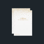 Tarjeta De Consejos La colección de Bodas Glam Gold Confetti<br><div class="desc">Añada un toque de glam a su boda con estas tarjetas de consejo de confeti dorado. El diseño, sencillo pero elegante, permite a los clientes escribir una nota de consejo para que puedan leer en los próximos años. La redacción es fácil de personalizar, por lo que estas tarjetas se pueden...</div>