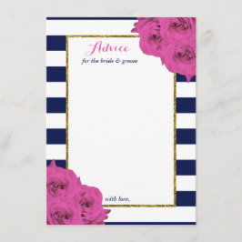 Tarjeta De Consejos La Moda Moderna Colección Boda Luxe Roses Rosa