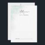Tarjeta De Consejos Lavado de color de agua | Boda azul<br><div class="desc">Esta tarjeta de consejo boda azul acuarela es perfecta para un boda moderno y se puede usar para cualquier evento. El diseño es sencillo y clásico, con un toque de color azul pastel y un estilo minimalista y elegante. Estas tarjetas de consejo pueden utilizarse como alternativa de libro de visitas...</div>
