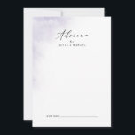 Tarjeta De Consejos Lavado de color de agua | Boda morado<br><div class="desc">Esta tarjeta de consejo boda púrpura acuarela es perfecta para un boda moderno y se puede usar para cualquier evento. El diseño es sencillo y clásico, con un toque de color violeta de lavanda pastel y un estilo minimalista y elegante. Estas tarjetas de consejo pueden utilizarse como alternativa de libro...</div>