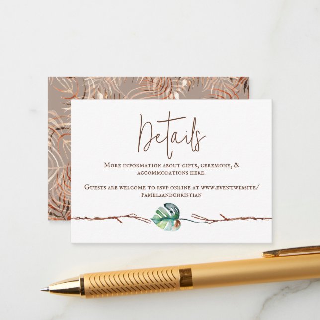 Tarjeta De Consejos Leaf verde marrón (Anverso/Reverso In Situ)