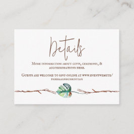 Tarjeta De Consejos Leaf verde marrón