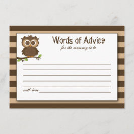 Tarjeta De Consejos Lechuza Pequeña Cuta | Consejos y Sabiduría de Bab