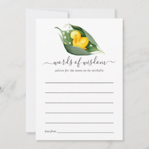 Tarjeta De Consejos Lilly de primavera del Baby Shower del valle
