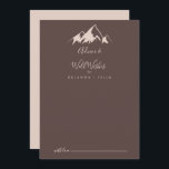 Tarjeta De Consejos Limpiar los deseos de matrimonio en el campo monta<br><div class="desc">Esta clara tarjeta de consejo de bodas de montaña es perfecta para un boda rústico. El diseño presenta una idílica montaña color beige acuático. Estas tarjetas son perfectas para un boda, una ducha de novia, una ducha de bebé, una fiesta de graduación y más. Personalice las tarjetas con los nombres...</div>