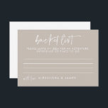 Tarjeta De Consejos Lista de cubo de Boda de guión de tazas modernas<br><div class="desc">Tarjeta de consejo de la lista de cubo de Boda de escritura manuscrita de tazas modernas</div>
