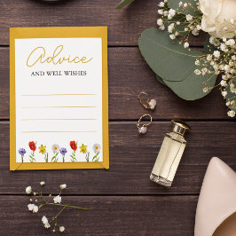 Tarjeta De Consejos Little Wildflower Baby Shower