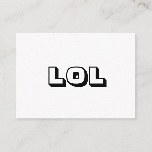 Tarjeta De Consejos LOL blanco negro negrita tipografía moderna divers (Anverso)