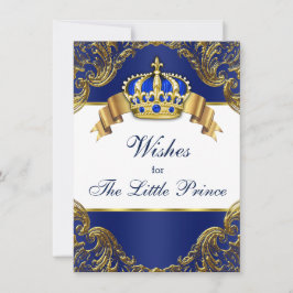 Tarjeta De Consejos Los deseos de Prince para el bebé