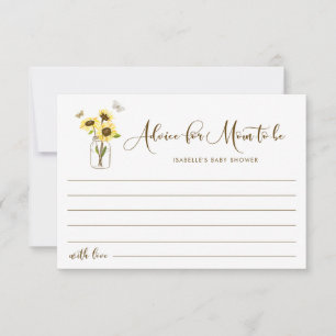 Tarjeta De Consejos Los girasoles en Mason Jar quieren que mamá sea