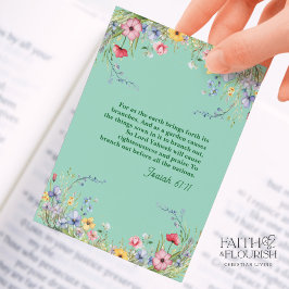 Tarjeta De Consejos Marcador de la Biblia de Garland en primavera