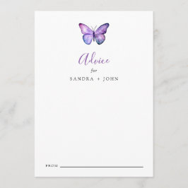 Tarjeta De Consejos Mariposa Bridal Shower Boda Consejos