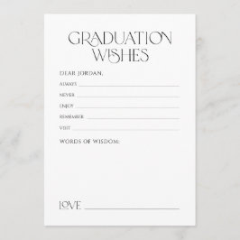Tarjeta De Consejos Minimal Graceful Elegance Graduate advice & wishes
