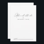 Tarjeta De Consejos Moda Clásica Boda Minimalista Bien Deseos<br><div class="desc">Esta elegante tarjeta de consejo de boda minimalista de moda es perfecta para un boda rústico. El diseño, sencillo y elegante, presenta una tipografía de escritura clásica y elegante en blanco y negro. Estas tarjetas son perfectas para un boda, una ducha de novia, una ducha de bebé, una fiesta de...</div>