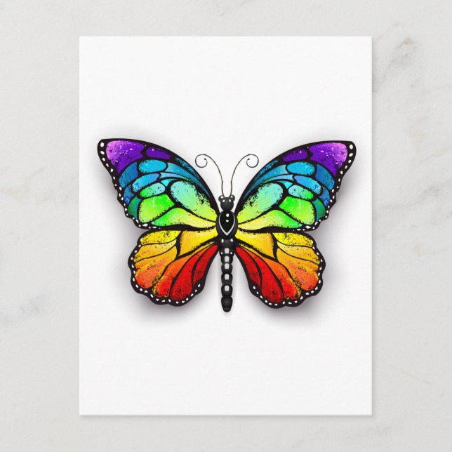 Tarjeta De Consejos Monarca de mariposa arcoiris (Anverso)