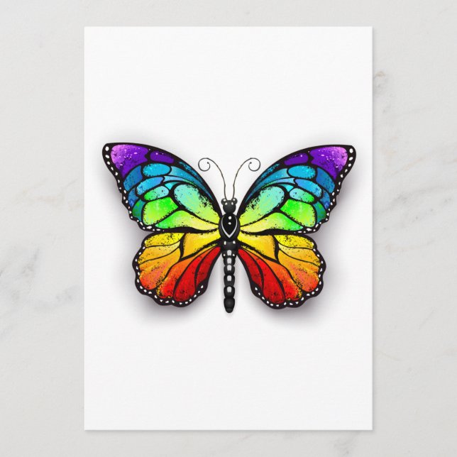 Tarjeta De Consejos Monarca de mariposa arcoiris (Anverso)