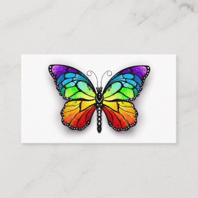 Tarjeta De Consejos Monarca de mariposa arcoiris (Anverso)