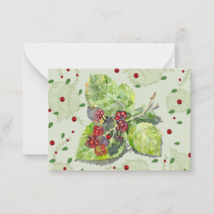 Tarjeta De Consejos moras rojas y negras