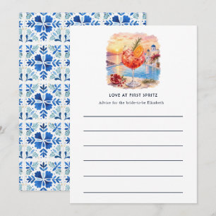 Tarjeta De Consejos Mykonos Amor a Primera Spritz Grecia Despedida de