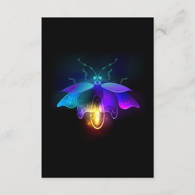 Tarjeta De Consejos Neon Firefly en negro (Anverso)