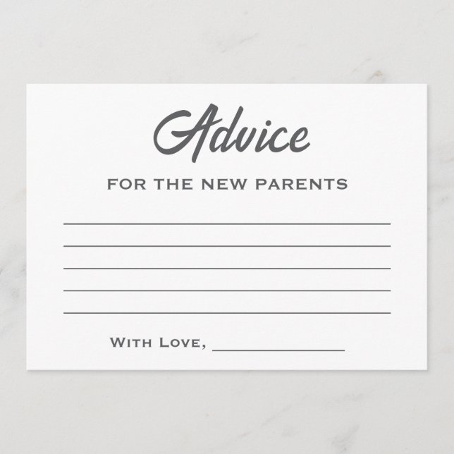 Tarjeta De Consejos Nube Neutral de Género Nueve Osos Baby Shower Tedd (Anverso)