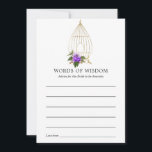 Tarjeta De Consejos Ornate Vintage Birdcage Lace Floral Bridal Shower<br><div class="desc">Tarjetas de consejo con ducha de novia vintage de encaje blanco con jaulas doradas adornadas con flores brillantes.</div>