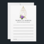 Tarjeta De Consejos Ornate Vintage Birdcage Lace Floral Bridal Shower<br><div class="desc">Tarjetas de consejo con ducha de novia vintage de encaje blanco con jaulas doradas adornadas con flores brillantes.</div>