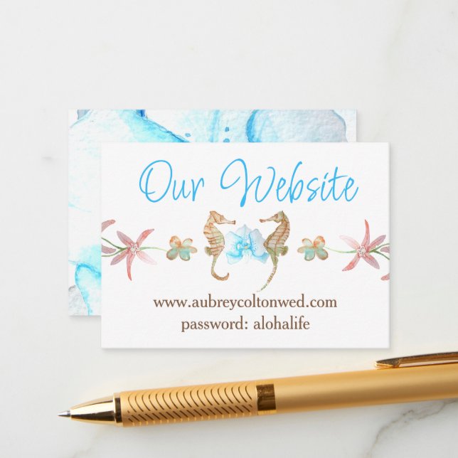 Tarjeta De Consejos Orquídea turquesa, información de sitio web de Bod (Anverso/Reverso In Situ)