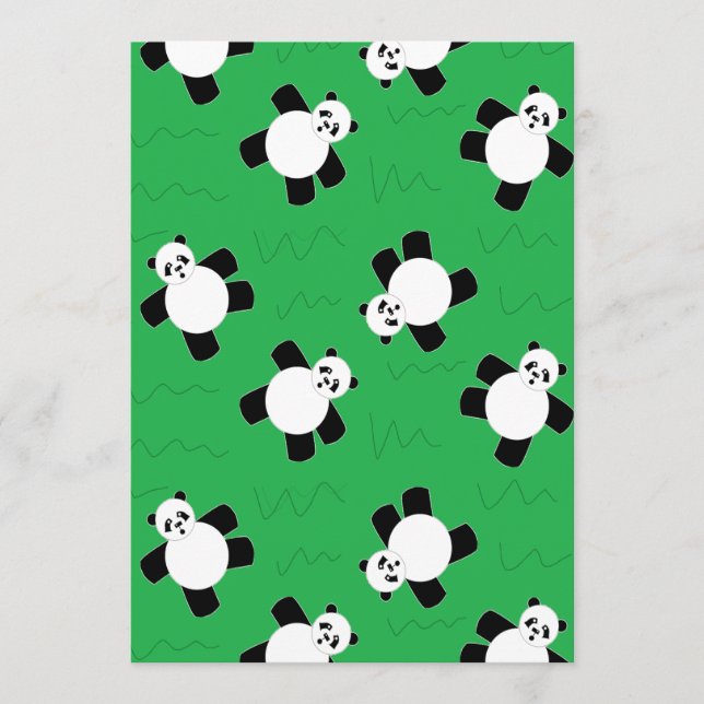 Tarjeta De Consejos Oso panda tendido sobre la hierba (Anverso)