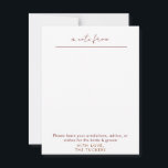 Tarjeta De Consejos Our Wedding Time Capsule<br><div class="desc">Your guests will be instructed to write you a note for the anniversary that matches their table number. For example,  table 8 will write you a note that you will wait to open until your 8th wedding anniversary</div>