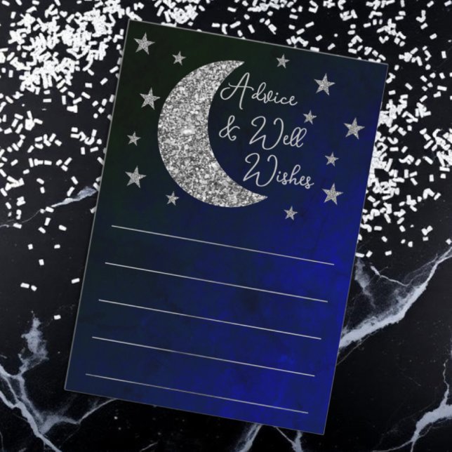 Tarjeta De Consejos Over The Moon Baby Shower (Subido por el creador)