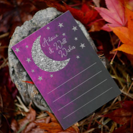 Tarjeta De Consejos Over The Moon Baby Shower