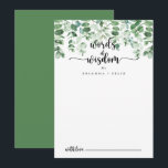 Tarjeta De Consejos Palabras de sabiduría minimalistas Bodas de Eucali<br><div class="desc">Esta minimalista tarjeta de consejos para bodas de eucalipto es perfecta para un boda rústico. El diseño presenta un eucalipto verde acuático pintado a mano, inspirando la belleza natural. Estas tarjetas son perfectas para un boda, una ducha de novia, una ducha de bebé, una fiesta de graduación y más. Personalice...</div>