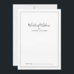 Tarjeta De Consejos Palabras minimalistas de sabiduría<br><div class="desc">Esta minimalista tarjeta de consejo de novia con palabras de sabiduría es perfecta para una simple ducha de bodas y se puede usar para cualquier evento. El moderno diseño romántico presenta una tipografía clásica en blanco y negro, acompañada de una caligrafía rústica y elegante con un estilo de letra a...</div>