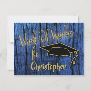 Tarjeta De Consejos Palabras rusas de graduación de sabiduría/consejos