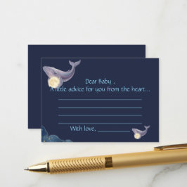 Tarjeta de Consejos para Baby Shower Celestial Moo