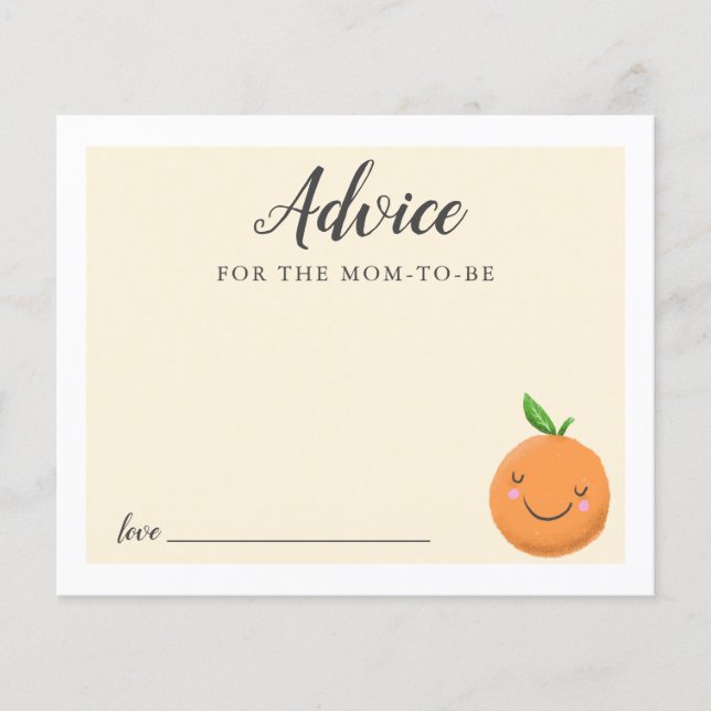 Tarjeta de Consejos para Baby Shower de Bebé Amari (Anverso)