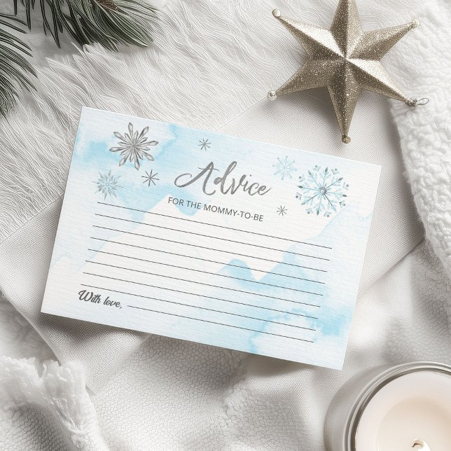 tarjeta de consejos para baby shower de copo de ni (Subido por el creador)