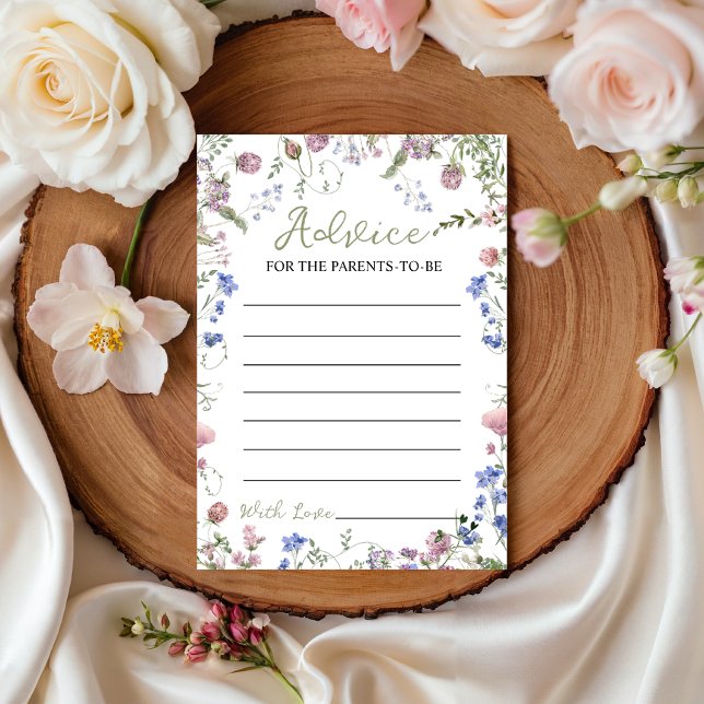 Tarjeta de Consejos para Baby Shower de Flor Silve (Subido por el creador)