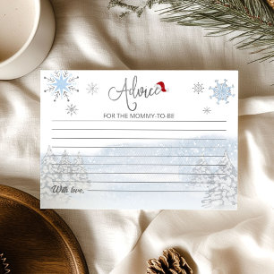 Tarjeta de consejos para baby shower de Navidad Sa