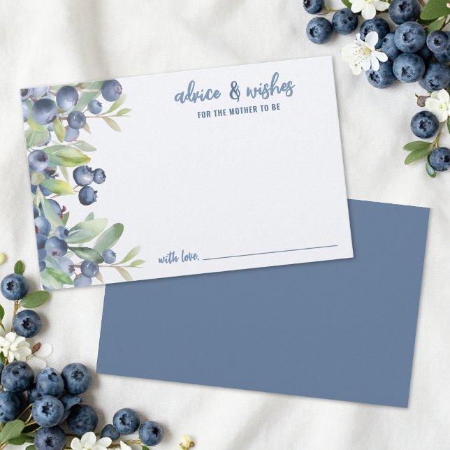 Tarjeta de Consejos para Baby Shower Dulce como un (Berry Sweet Baby Shower Advice Card)