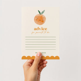 Tarjeta de Consejos para Baby Shower Little Cutie 