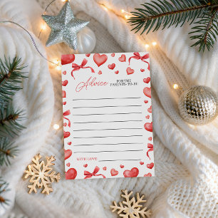 Tarjeta de Consejos para Baby Shower Sweetheart