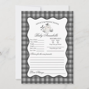 Tarjeta de Consejos para Bebé con Fantasma Adorabl