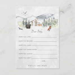 Tarjeta de consejos para bebés | Bosque de bosques