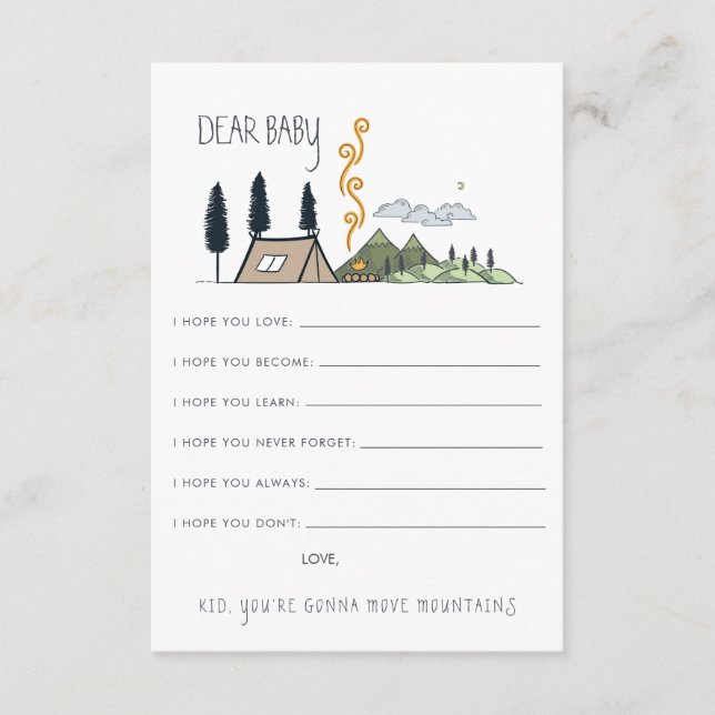 Tarjeta de consejos para bebés | Comienza la avent (Anverso)