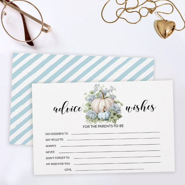 Tarjeta de consejos para bebés con calabaza azul (Subido por el creador)