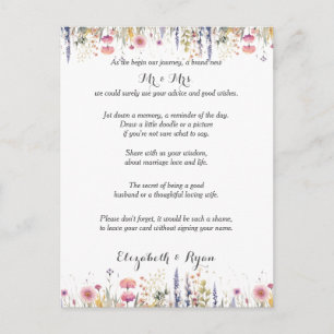 Tarjeta de consejos para bodas y amor