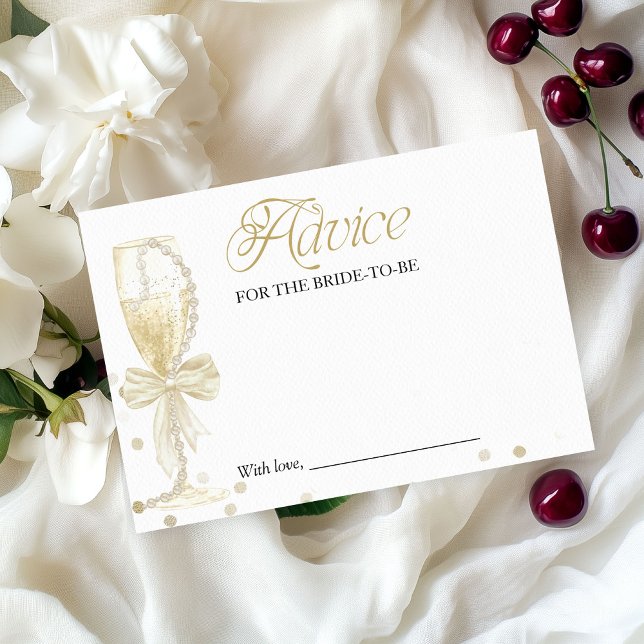 Tarjeta de Consejos para Desayuno de Novia Perlas  (Subido por el creador)